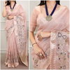 Ynf7401 Tissue With Embroidery Work Sarees Collection Wholesale In India